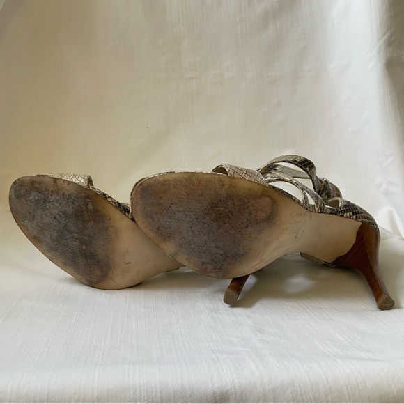 Calvin Klein snake skin criss cross heels - Picture 4 of 4